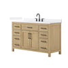 Custom image for Whitewashed Oak with Matte Black Trim / White Quartz / No Mirror