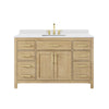 Custom image for Whitewashed Oak with Brushed Gold Trim / White Cultured Marble / No Mirror