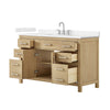 Custom image for Whitewashed Oak with Brushed Nickel Trim / Carrara Cultured Marble / No Mirror