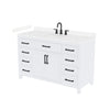 Custom image for White with Matte Black Trim / Carrara Cultured Marble / No Mirror