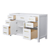 Custom image for White with Brushed Gold Trim / No Mirror