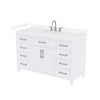 Custom image for White with Brushed Nickel Trim / Carrara Cultured Marble / No Mirror