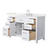 Custom image for White with Brushed Nickel Trim / Giotto Quartz / No Mirror