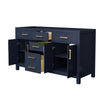 Custom image for Dark Blue with Brushed Gold Trim / No Mirror
