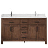 Custom image for Dark Walnut with Matte Black Trim / Carrara Cultured Marble / No Mirror
