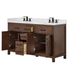 Custom image for Dark Walnut with Matte Black Trim / Carrara Cultured Marble / No Mirror