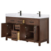 Custom image for Dark Walnut with Matte Black Trim / White Cultured Marble / No Mirror