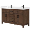 Custom image for Dark Walnut with Matte Black Trim / White Quartz / No Mirror