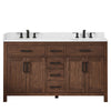 Custom image for Dark Walnut with Matte Black Trim / White Quartz / No Mirror