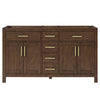 Custom image for Dark Walnut with Brushed Gold Trim / No Mirror