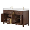 Custom image for Dark Walnut with Brushed Nickel Trim / Giotto Quartz / No Mirror