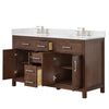 Custom image for Dark Walnut with Brushed Nickel Trim / Giotto Quartz / No Mirror