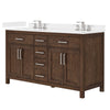 Custom image for Dark Walnut with Brushed Nickel Trim / White Cultured Marble / No Mirror