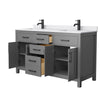 Custom image for Dark Gray with Matte Black Trim / White Cultured Marble / No Mirror