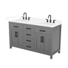 Custom image for Dark Gray with Matte Black Trim / White Cultured Marble / No Mirror