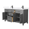 Custom image for Dark Gray with Matte Black Trim / White Quartz / No Mirror