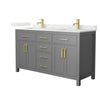 Custom image for Dark Gray with Brushed Gold Trim / Giotto Quartz / No Mirror