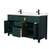 Custom image for Green with Matte Black Trim / Carrara Cultured Marble / No Mirror