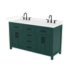 Custom image for Green with Matte Black Trim / Carrara Cultured Marble / No Mirror