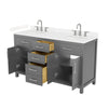 Custom image for Dark Gray with Brushed Nickel Trim / Carrara Cultured Marble / No Mirror