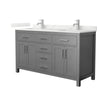 Custom image for Dark Gray with Brushed Nickel Trim / Giotto Quartz / No Mirror