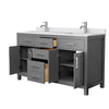Custom image for Dark Gray with Brushed Nickel Trim / White Cultured Marble / No Mirror
