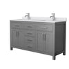 Custom image for Dark Gray with Brushed Nickel Trim / White Cultured Marble / No Mirror