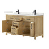 Custom image for Whitewashed Oak with Matte Black Trim / Giotto Quartz / No Mirror