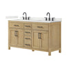 Custom image for Whitewashed Oak with Matte Black Trim / Giotto Quartz / No Mirror