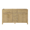 Custom image for Whitewashed Oak with Brushed Gold Trim / No Mirror