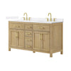 Custom image for Whitewashed Oak with Brushed Gold Trim / White Quartz / No Mirror