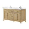 Custom image for Whitewashed Oak with Brushed Nickel Trim / Carrara Cultured Marble / No Mirror