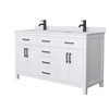 Custom image for White with Matte Black Trim / White Cultured Marble / No Mirror