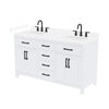 Custom image for White with Matte Black Trim / White Cultured Marble / No Mirror