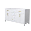 Custom image for White with Brushed Gold Trim / No Mirror