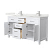 Custom image for White with Brushed Nickel Trim / Giotto Quartz / No Mirror