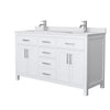 Custom image for White with Brushed Nickel Trim / White Cultured Marble / No Mirror