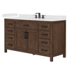 Custom image for Dark Walnut with Matte Black Trim / Giotto Quartz / No Mirror