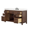 Custom image for Dark Walnut with Matte Black Trim / White Quartz / No Mirror