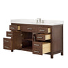 Custom image for Dark Walnut with Brushed Nickel Trim / Giotto Quartz / No Mirror