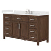 Custom image for Dark Walnut with Brushed Nickel Trim / Giotto Quartz / No Mirror