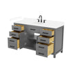 Custom image for Dark Gray with Matte Black Trim / White Cultured Marble / No Mirror