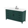 Custom image for Green with Matte Black Trim / Carrara Cultured Marble / No Mirror