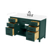 Custom image for Green with Matte Black Trim / White Cultured Marble / No Mirror
