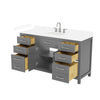 Custom image for Dark Gray with Brushed Nickel Trim / White Cultured Marble / No Mirror
