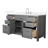 Custom image for Dark Gray with Brushed Nickel Trim / White Quartz / No Mirror