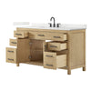 Custom image for Whitewashed Oak with Matte Black Trim / Giotto Quartz / No Mirror