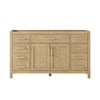 Custom image for Whitewashed Oak with Brushed Gold Trim / No Mirror