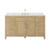Custom image for Whitewashed Oak with Brushed Nickel Trim / Carrara Cultured Marble / No Mirror