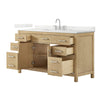 Custom image for Whitewashed Oak with Brushed Nickel Trim / Giotto Quartz / No Mirror